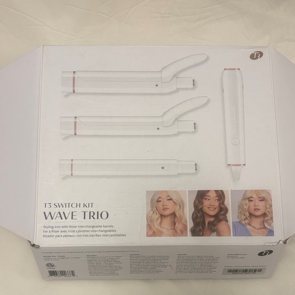 T3 Wave Trio Switch Kit - White and Rose Gold